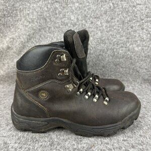 ✅Womens 9 Everest Brown Leather WP Soft Toe Hiking Boots Lace Up Trail Walking